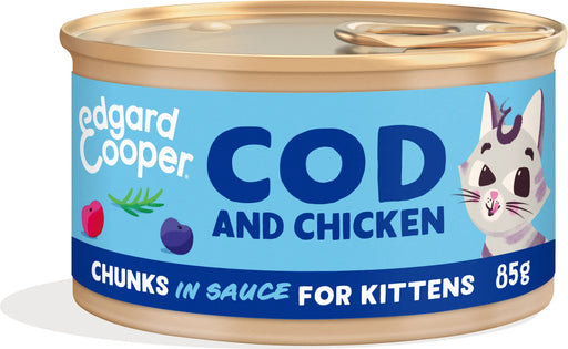 85G MSC COD AND FREE-RUN CHICKEN CHUNKS IN SAUCE FOR KITTENS 85G