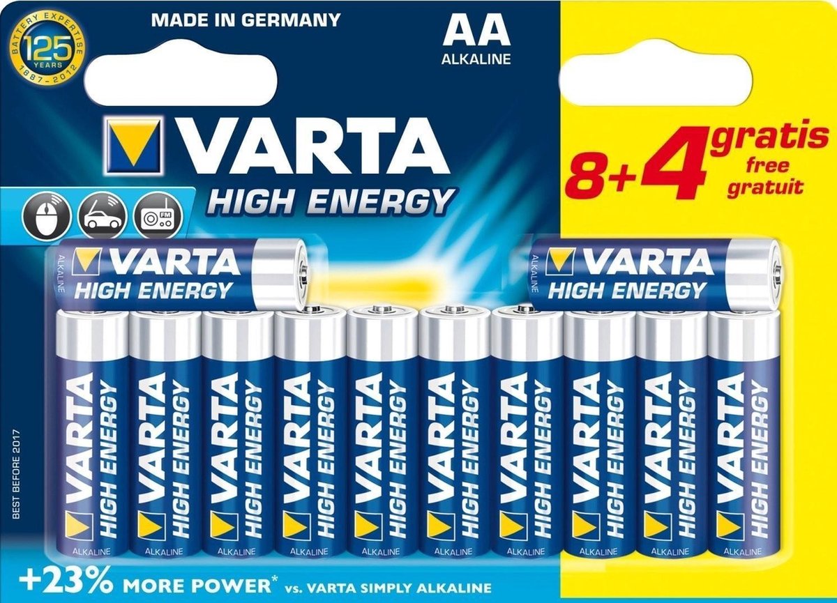 R VARTA HIGH ENERGY AA 8+4