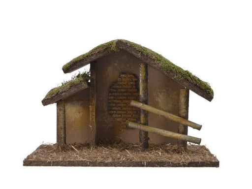 naturel-kerststal natuur with moss suitable for 23cm nativity fig