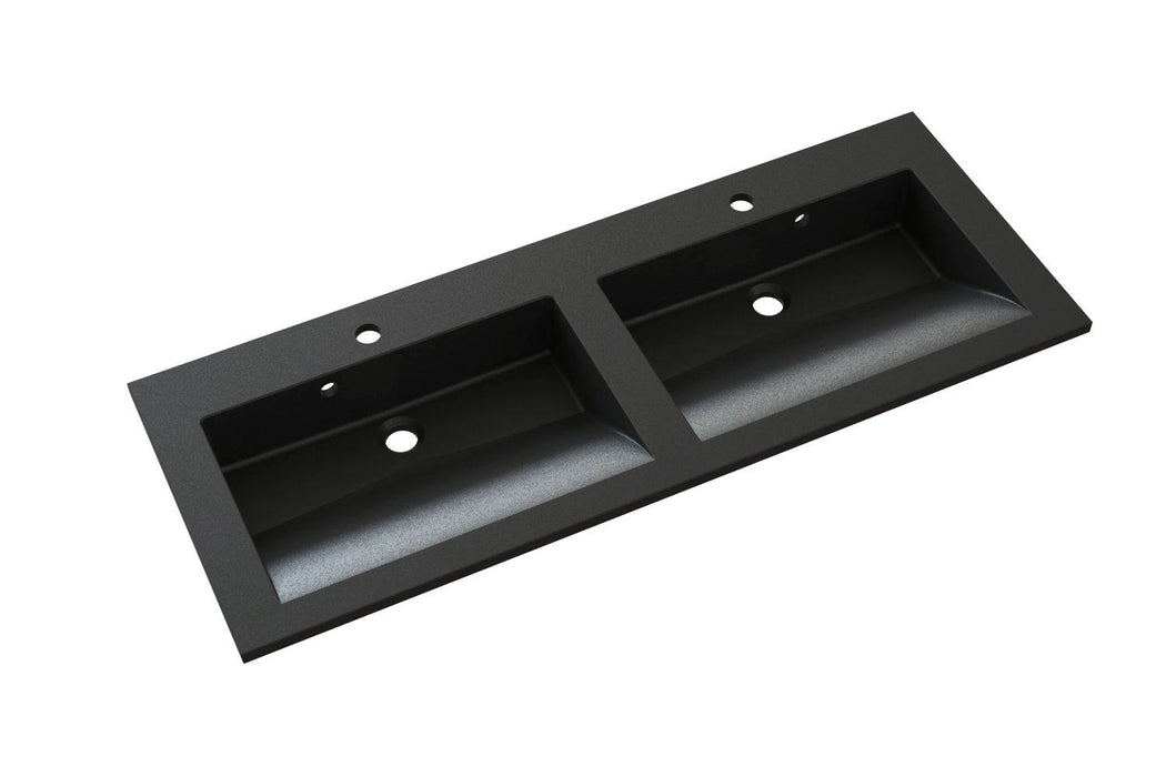 LAVABO SLIDE SOLIDSURFACE 120 CM - GRANIT NOIR