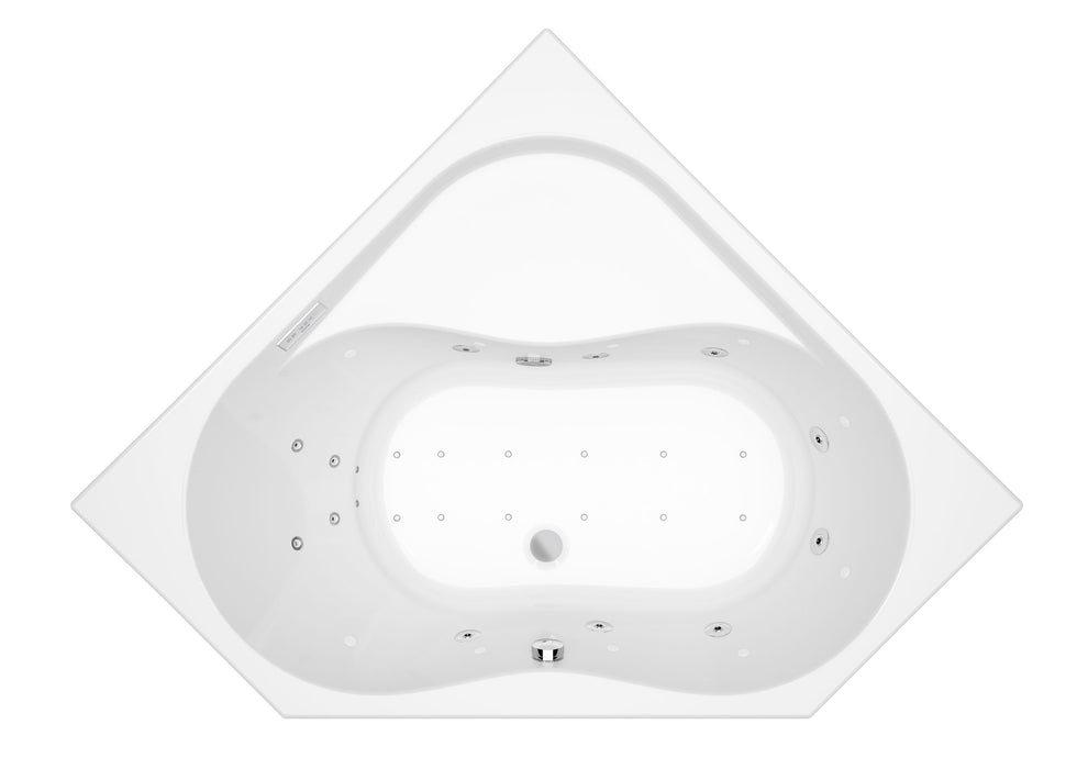 Baignoire balnéo INOA BAIN D'ANGLE INTENSIA - 145X145