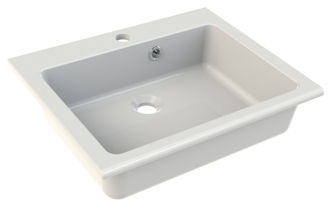 LAVOIR ENCASTRÉ KIANJA 50 CM - BLANC BRILLANT