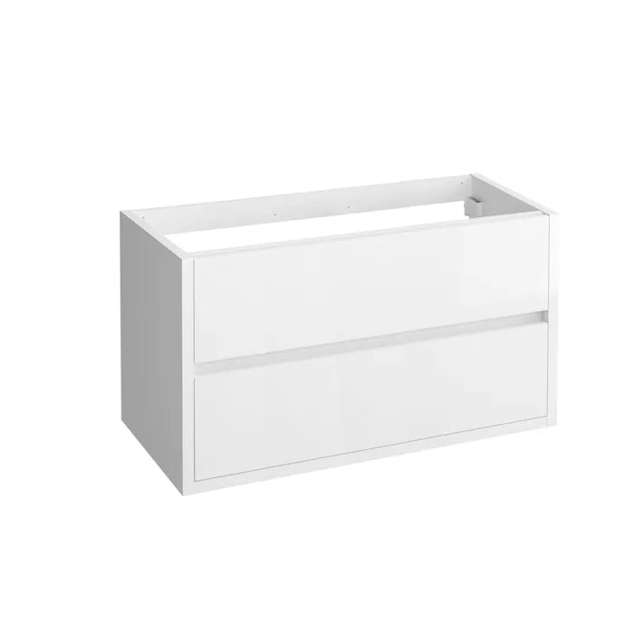 ARMOIRE BAS SENSE 100CM 2L - BLANC BRILLANT