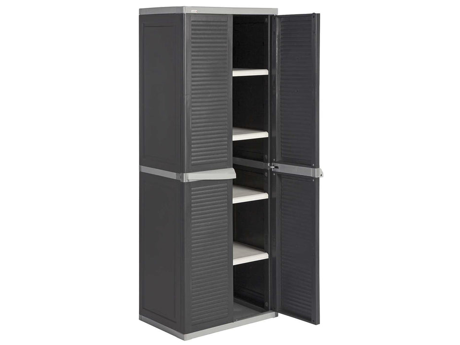 ARMOIRE DE RANGEMENT ÉLEVÉE HARMONY ANTHRACITE (LAINE DE STOCK MAT) (F07/