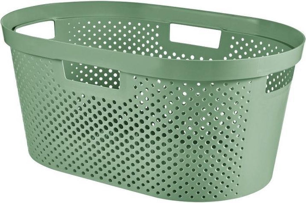 CURVER INFINITY WASMAND DOTS 40L - 100&#37; RECYCLED GROEN