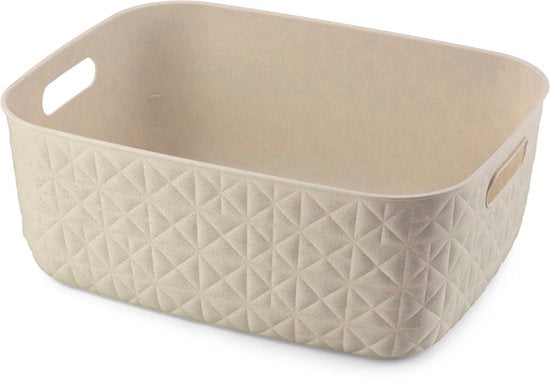 PANIER DE RANGEMENT SOFTEX M - 12,5L BLANC CRAIE 379X292X143MM