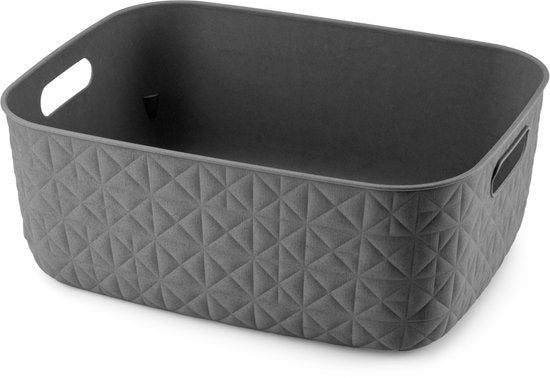 PANIER DE RANGEMENT SOFTEX M - 12,5L ANTHRACITE 379X292X143MM