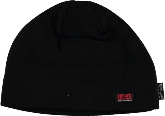 HEREN 'HEAT KEEPER'THERMO THINSULATE/FLEECE MUTS ZWART