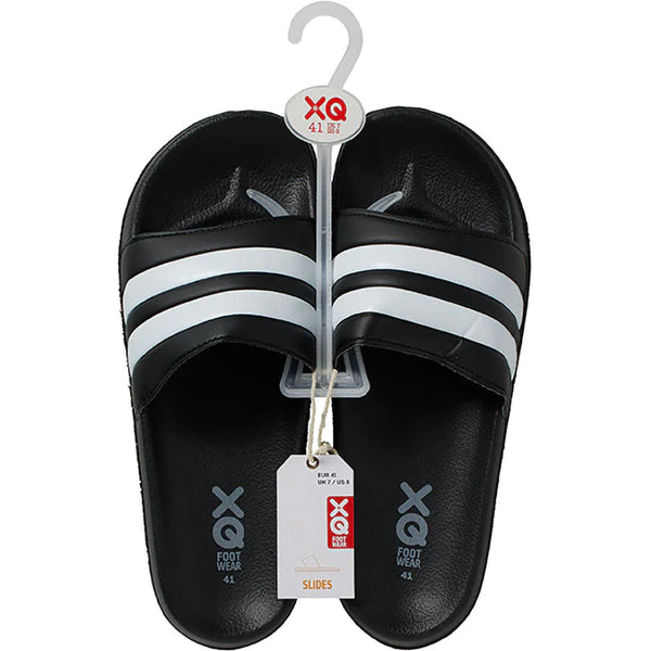 HEREN SLIPPERS GEPRINT-BLACK/ WHITE-ASS.-Paar