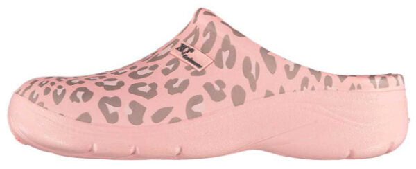 DAMES TUINKLOMPEN- LUIPAARD ROZE ASS.