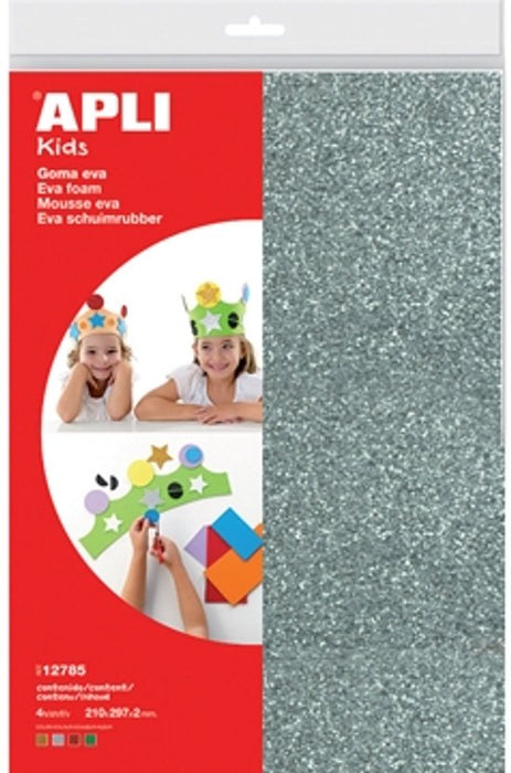 PACK DE GLITTERFOAM A4 4X COULEURS ASS