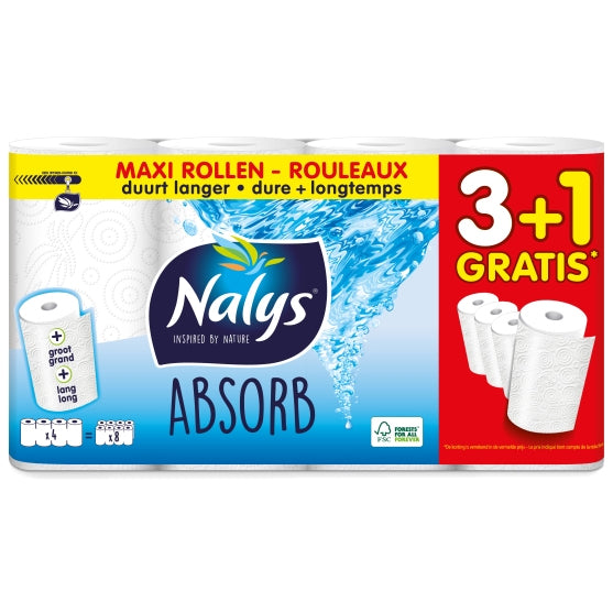 NALYS KEUKENPAPIER 3+1 MAXI ROLL DESIGN