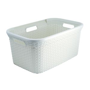 PANIER À LINGE STYLE CURVER 45L BLANC CASSÉ