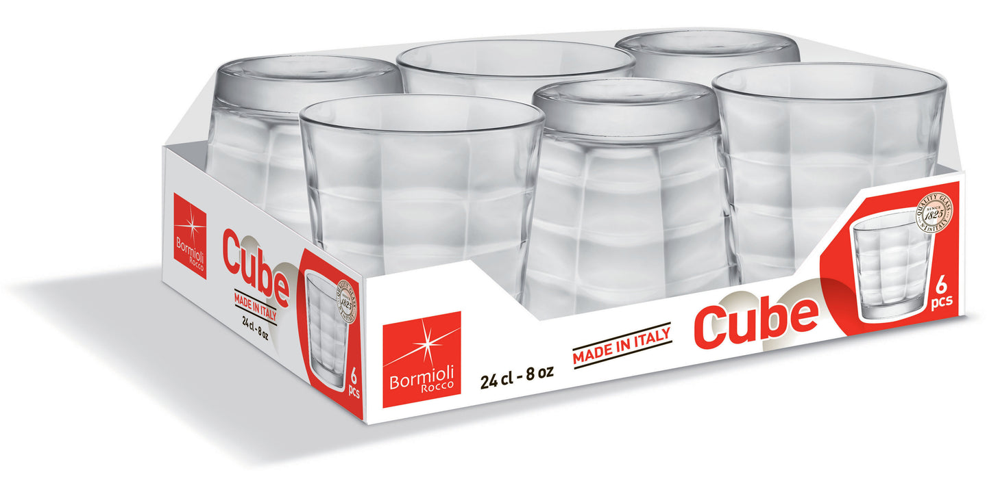 GOBELET BORMIOLI-CUBE 24CL SET6