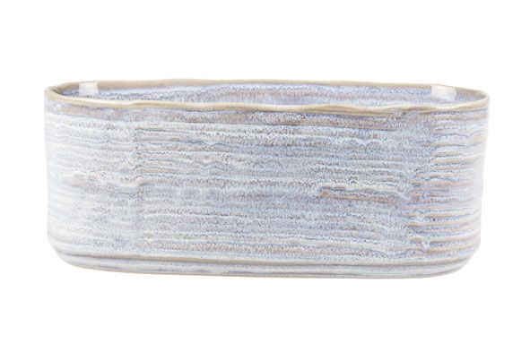 PLANTENBAK ZAND OVAAL AARDEWERK 25X11XH10