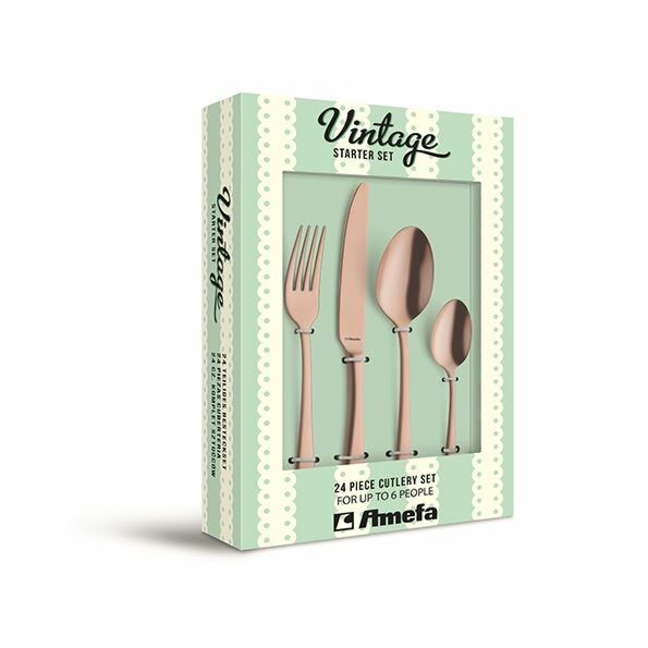 AMEFA RETAIL-VINTAGE 24 DELIGE BESTEKSET COPPER