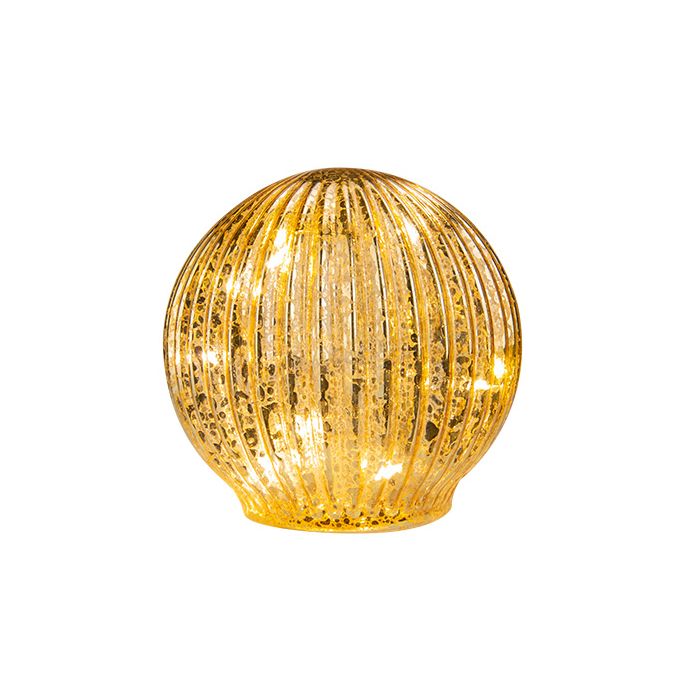 BAL LED GOUD D10CM GLAS