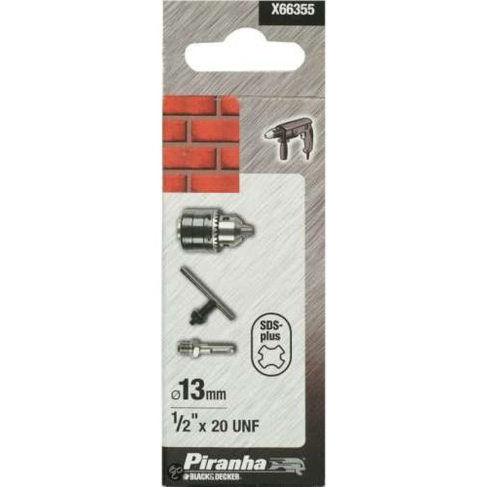 COMBINAISON D'UN PORTE-PERCEUSE 1/2" X 20, FEMELLE, G/D; SDS+ADAPTATEUR