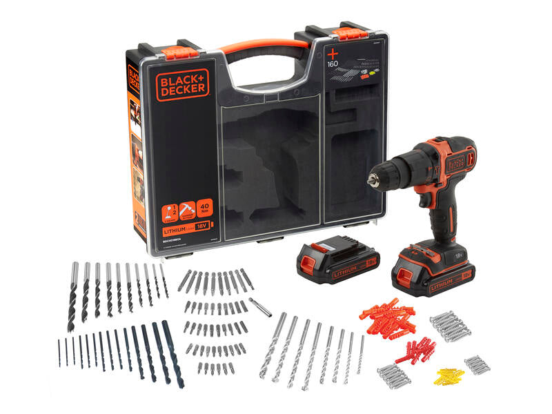 18V ACCUSCHROEF-KLOPBOORMACHINE 2ACCU+ INCL 160 ACCES.