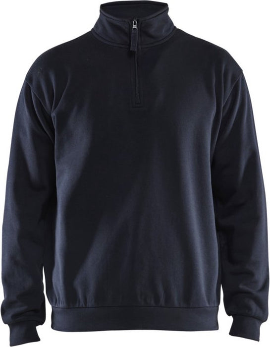 SWEAT-SHIRT DEMI-ZIP XL BLEU MARINE FONCÉ