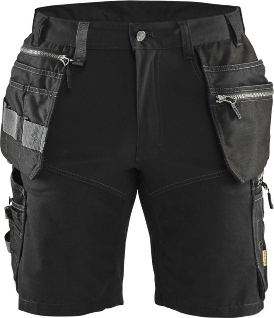 SHORT MET STRETCH C52 ZWART