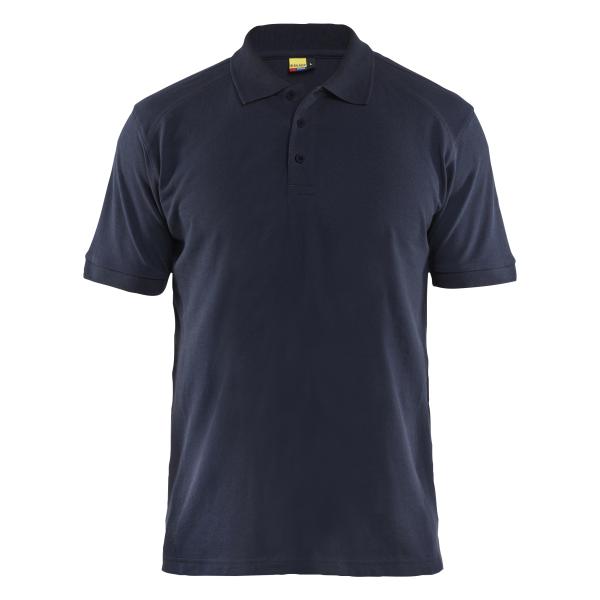 POLO PIQUE M BLEU MARINE FONCÉ/JAUNE HAUTE VISITÉ