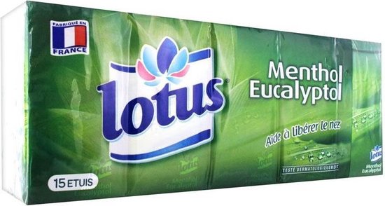LOTUS MENTHOL EUCALYPTOL ZAKDOEKJES 15X10*