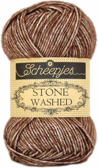 SCHEEPJES STONE WASHED 50G - 822 AGATE BRUN