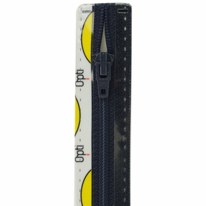 JUPE OPTI ZIPPER 18CM A BLEU