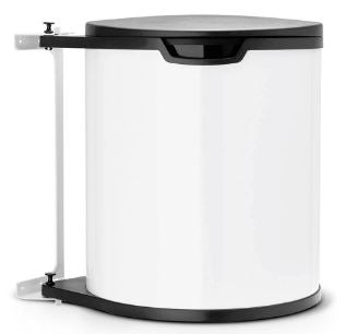POUBELLE ENCASTRÉE SEAU ENCASTRABLE 15L SEAU INTÉRIEUR EN PVC BLANC / NOIR