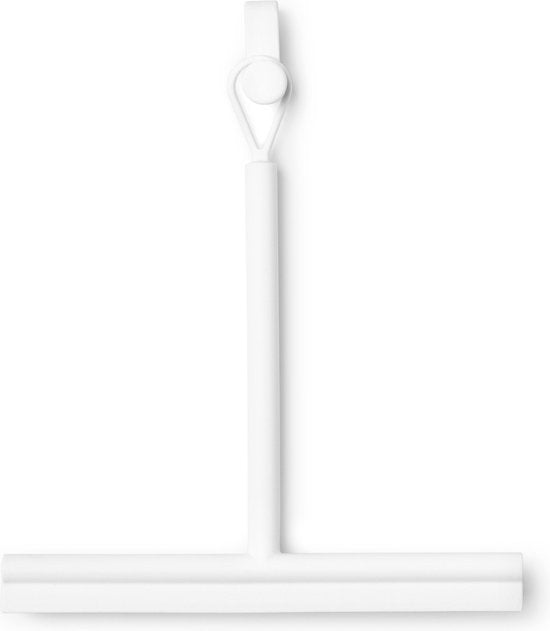 ESSUIE-GLACE DE DOUCHE RENEW AVEC CROCHET DE PORTE BLANC