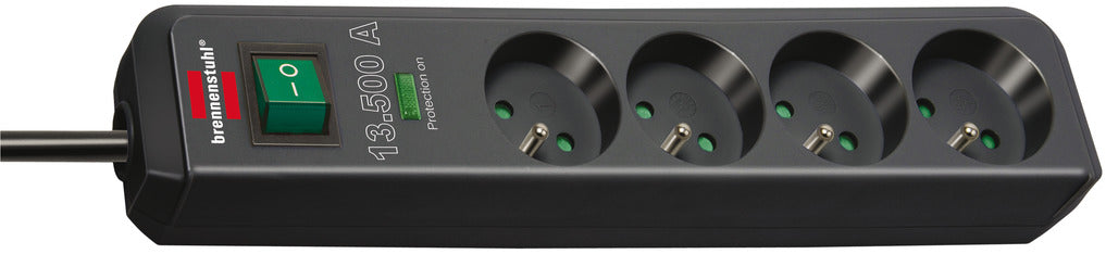 ECO-LINE 13.500A PLUG.D AVEC PROTECTION CONTRE LES SURTENSIONS 4-V ANTHRACITE 1,5M