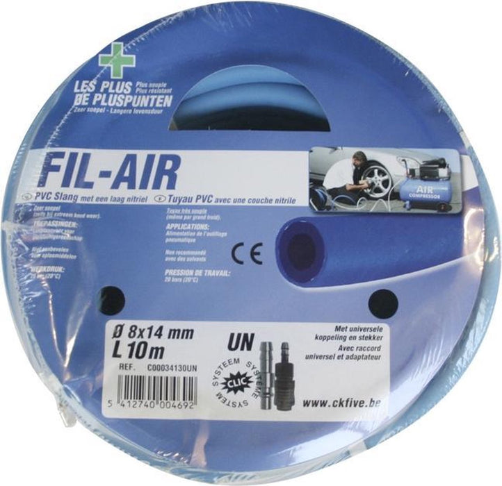 FIL-AIR SLANG L 10M 8X14MM + UN KOP.