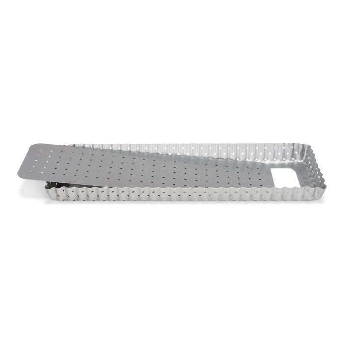 Taartvorm geperforeerd silver-top losse bodem 35x10x2,5cm