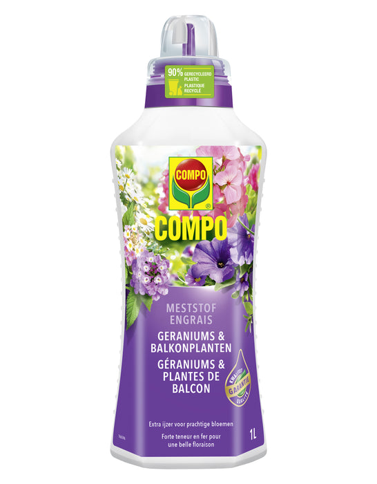 COMPO LIQUIDE MSTSTF GÉRANIUMS &amp; PLANTES DE BALCON 1L