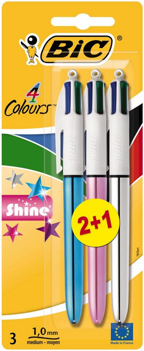 BIC BLISTER 2+1 BIC 4-COLORS SHINE