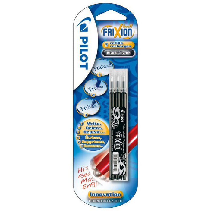 PILOT FRIXION BALL BLISTER 3VULLINGEN MEDIUM ZWART