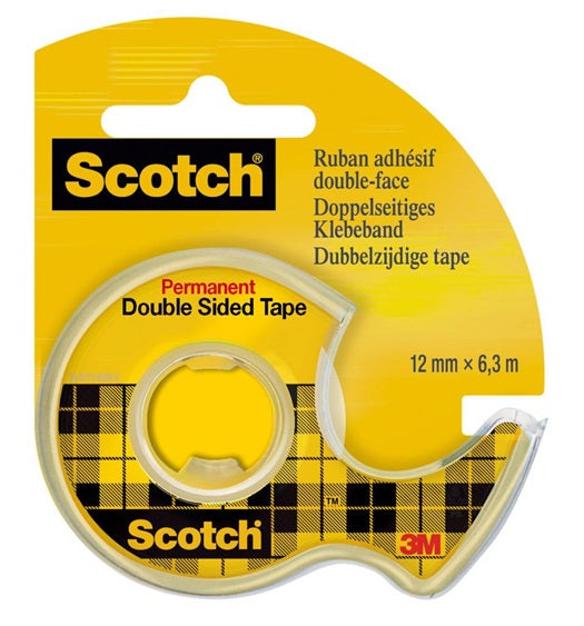 RUBAN SCOTCH DOUBLE FACE 12MMX6,3M -