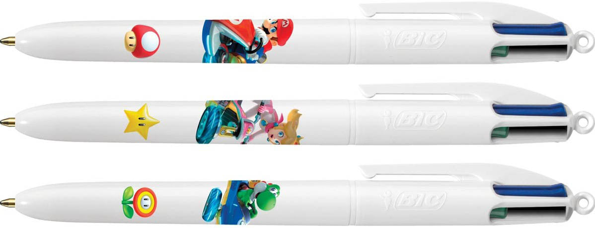 STYLO BILLE BIC SUPER MARIO 4 COULEURS