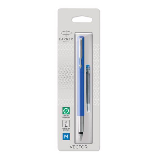 PARKER VECTOR VULPEN BLISTER BLAUW