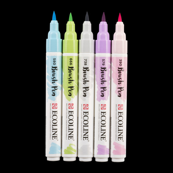 TALENS STYLO PINCEAU ECOLINE X5 PASTEL