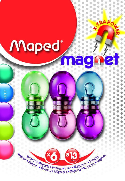 MAPED MAGNETEN ROND 13 MM - ASSORTI KLEUREN