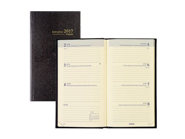 AGENDA INTERPLAN 9X16 LIMA ZWART