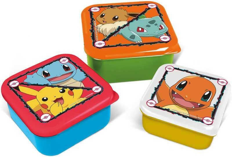 ENSEMBLE DE BOÎTES À COLLATION POKEMON 3PCS