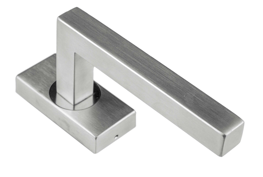 POIGNÉE DE PORTE FORME CUBIQUE PLATE 19MM INOX PLUS R+E