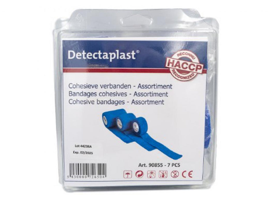 DETECTAPLAST COHESIVE BANDAGE BLUE ASSORTED (3 DIMENTIONS)