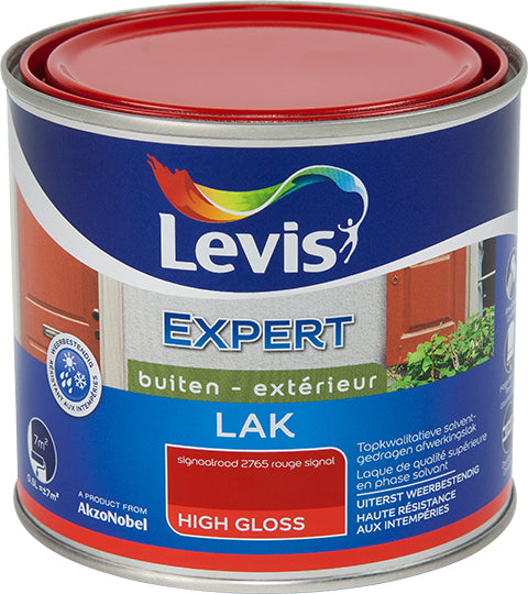 LV EXPERT HOUTLAK BUITEN HIGH GL 0,5L SIGNAALROOD