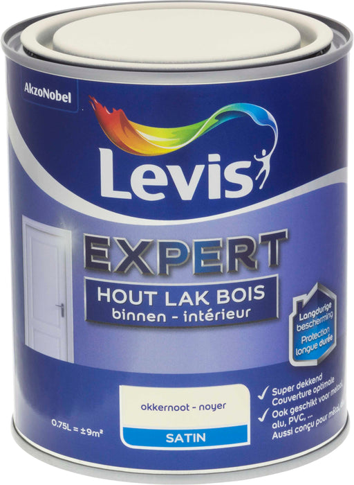 LV EXPERT HOUTLAK BINNEN SATIN 0,75L OKKERNOOT