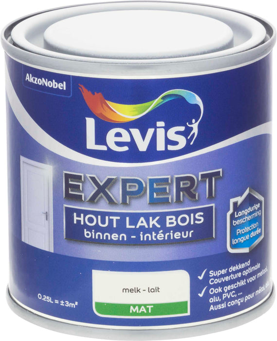 LV EXPERT HOUTLAK BINNEN MAT 0,25L MELK