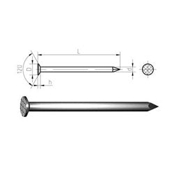 CLOUS PL. TÊTE 2.70X55 5KG